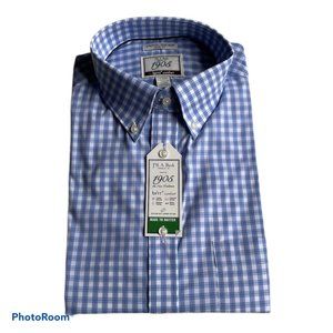 *NEW* Jos. A. Bank Blue/White Check Shirt 16.5/35